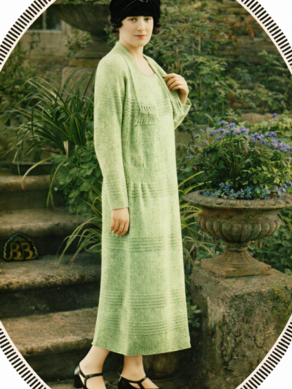 1920s textured dress knitting pattern