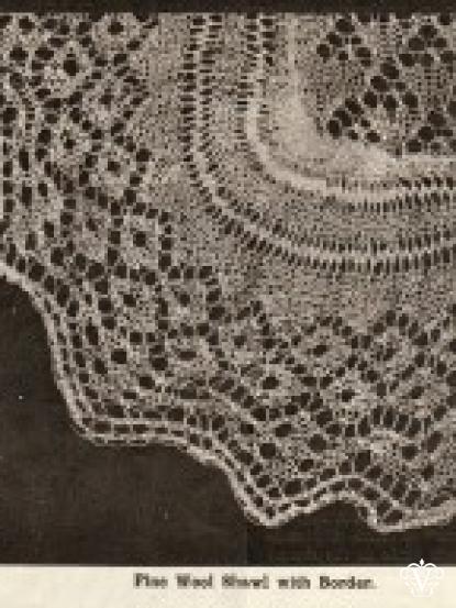 Vintage Visage 1900s lace baby shawl knitting pattern