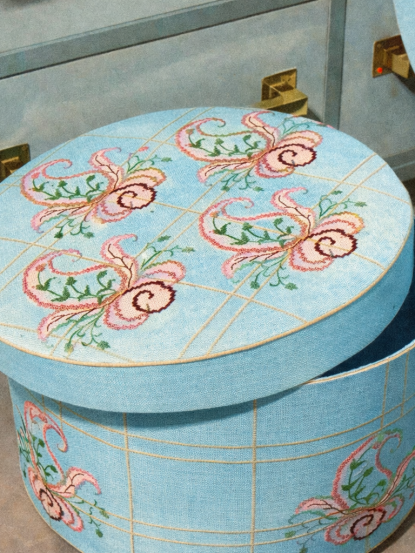 1930s Paisley Design Hat Box- chart and instructions