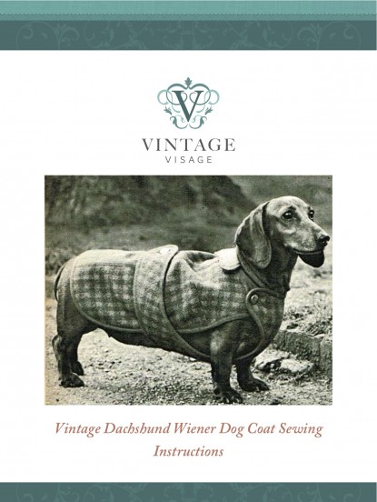 Vintage dachshund wiener dog coat sewing pattern