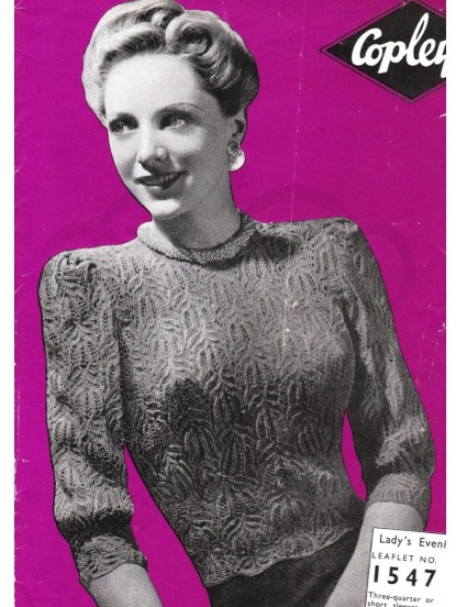 Vintage Knitting Pattern-How to make a 1940s lace jumper from Call the Midwife