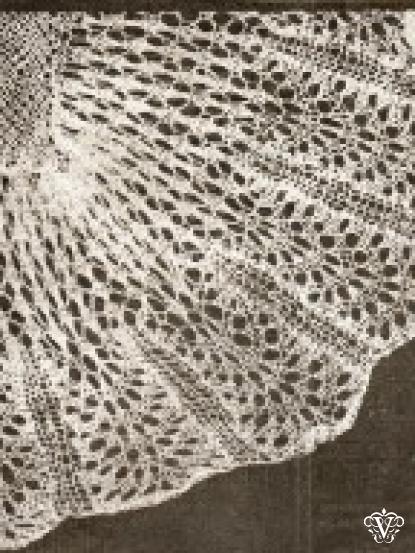 1900s deep border lace shawl