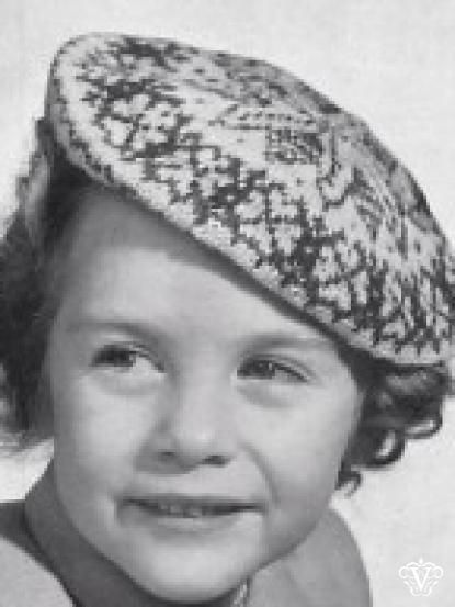 1940s childrens fair isle beret knitting patterns- 3 designs
