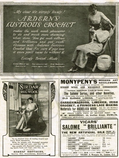 Vintage Adverts for Needlecrafts 1910 instant download